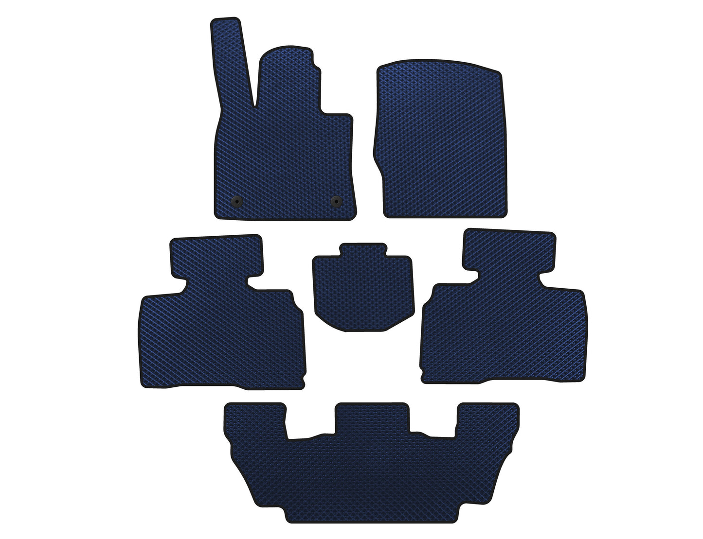 EVA Floor Mats (3 Rows, 7-Seater, Blue) for Ford Explorer 2019- - image 1