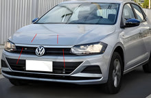 Grille trim (upper, stainless steel) for Volkswagen Polo 2017- - image 1
