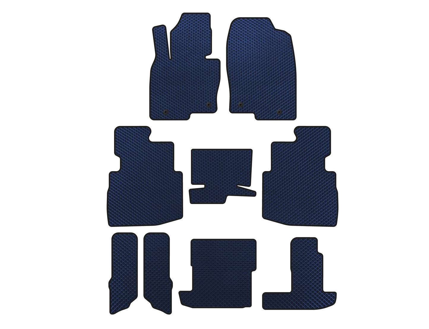 EVA Floor Mats (3 Rows, 7-Seater, Blue) for Mazda CX-9 2017- - image 1