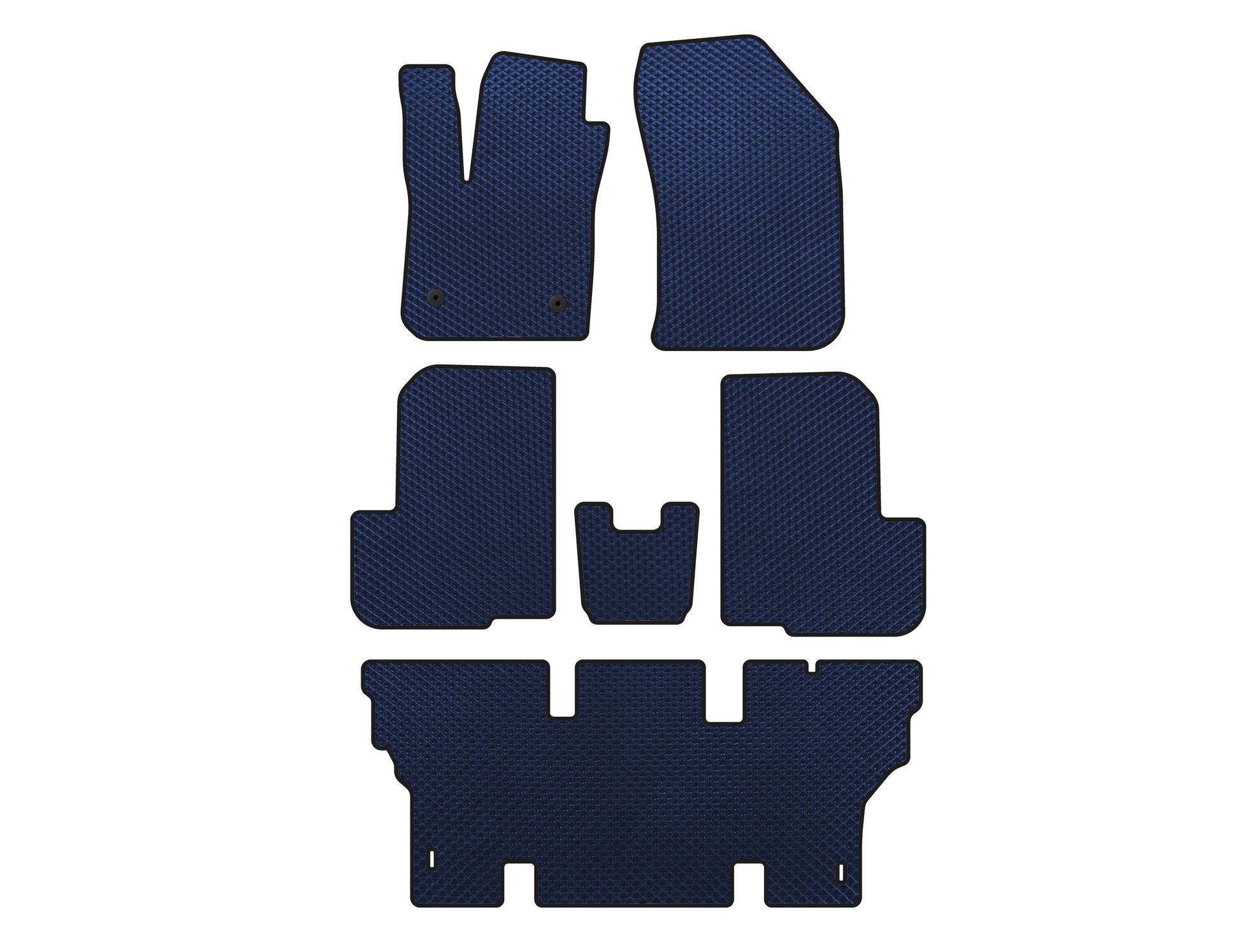EVA Floor Mats (3 Rows, 7-Seater, Blue) for Dacia Lodgy 2012-2022 - image 1