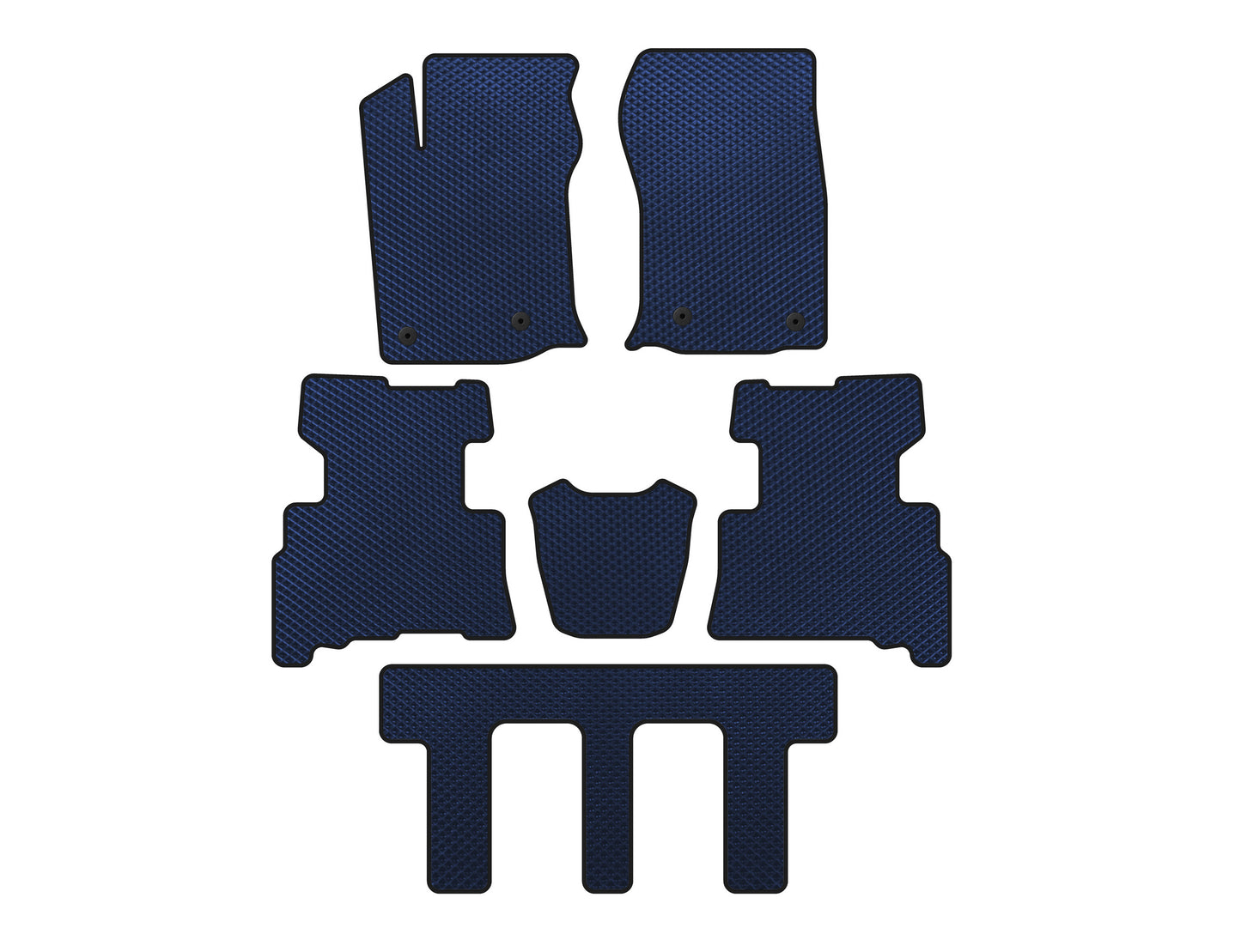 EVA Floor Mats (3 Rows, 2014-2024, 7-Seater, Blue) for Toyota 4Runner 2009-2024 - image 1
