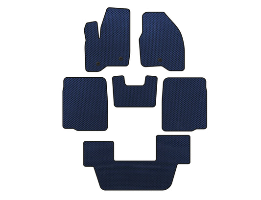 EVA Floor Mats (3 Rows, 2011-2015, Blue) for Ford Explorer 2011-2019 - image 1
