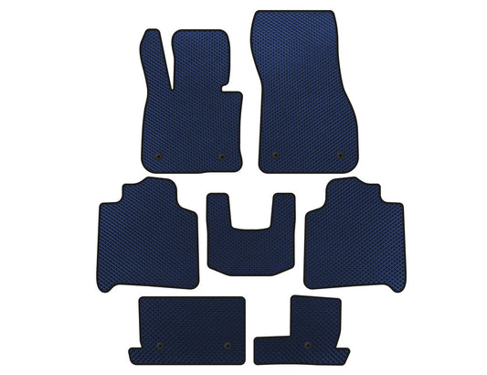 EVA Floor Mats (For F46, 3 Rows, Blue) for BMW 2 Series Active Tourer F45/F46 2014-2021 - image 1