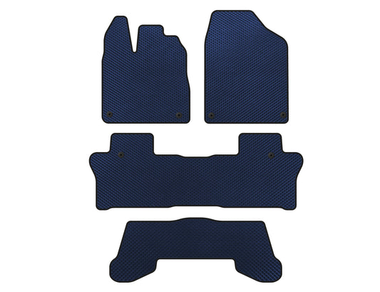 EVA Floor Mats (3 Rows, Blue) for Honda Pilot 2015-2022 - image 1