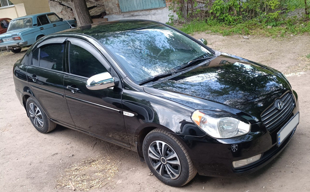 Mirror Covers (2 pcs, plastic) for Hyundai Accent 2006-2010 - image 2