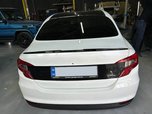 Spoiler LIP (Sunplex, black) (119.1cm *5.5cm) for Fiat Tipo 2016↗ year - Reelken Auto