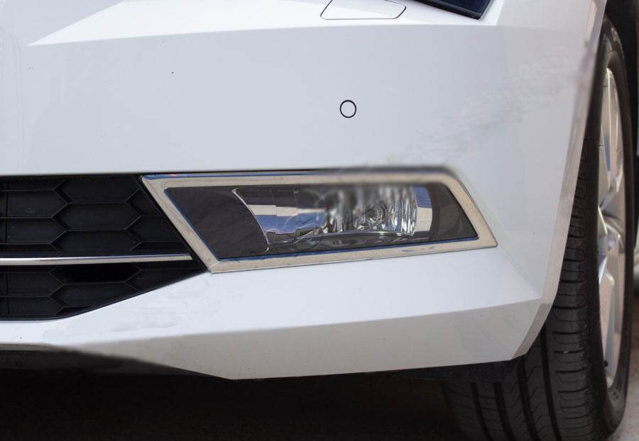 Bezel fog lamps OmsaLine (2 pieces, stainless.) for Skoda Superb 2015-2024 - Reelken Auto