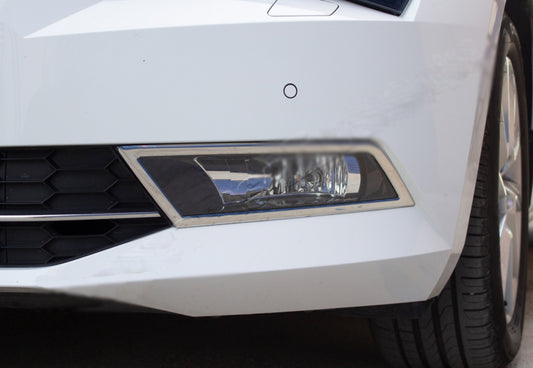 Fog Light Trim OmsaLine (2 pcs, Stainless Steel) for Skoda Superb 2015-2024 - image 1