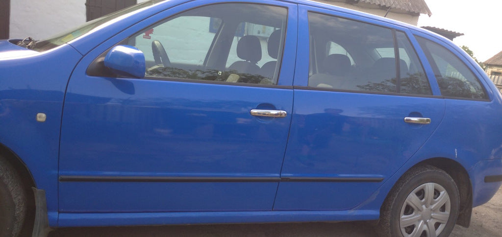 Chrome Door Handle Covers (4 pcs, Stainless Steel) for Skoda Fabia 2000-2007 - image 1