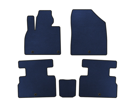 EVA Floor Mats (2 Rows, 7-Seater, Blue) for Kia Stonic 2017- - image 1