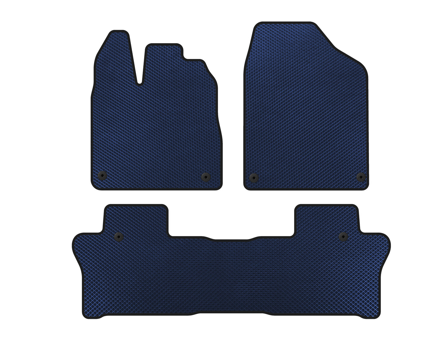 EVA Floor Mats (2 Rows, Blue) for Honda Pilot 2015-2022 - image 1