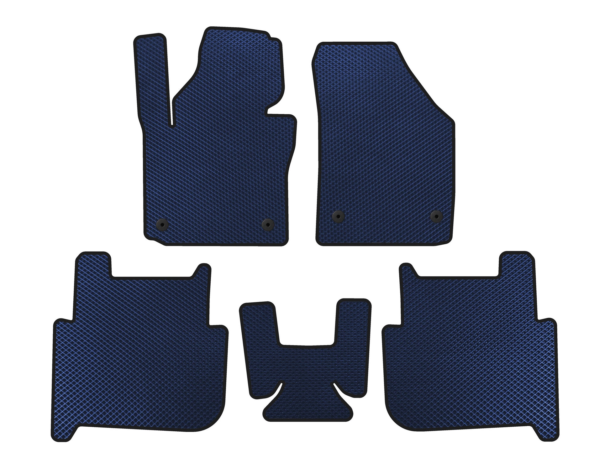 EVA Floor Mats (2 Rows, 2006-2010, 7-Seater, Blue) for Volkswagen Touran 2003-2010 - image 1