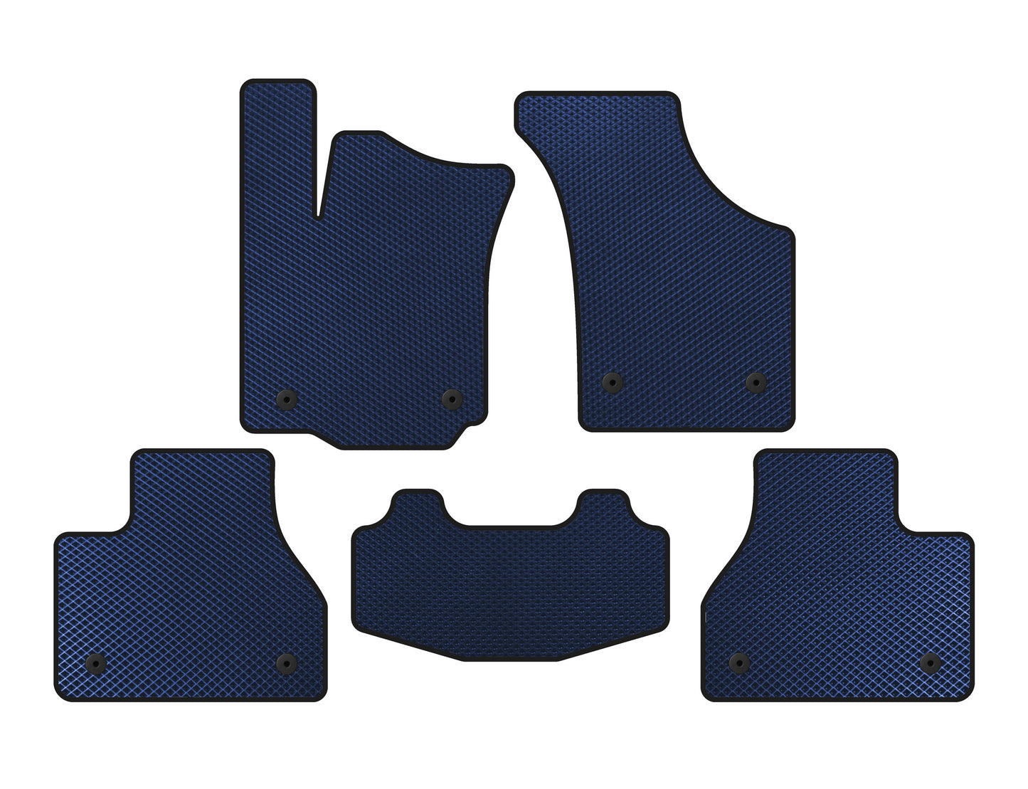 EVA Floor Mats (SD, Short Base, Blue) for Volkswagen Phaeton 2002-2016 - image 1
