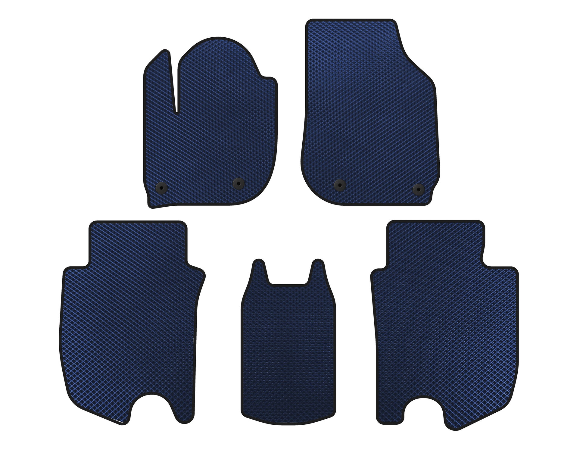 EVA Floor Mats (HB, Hybrid, Blue) for Honda FIT/Jazz 2014- - image 1