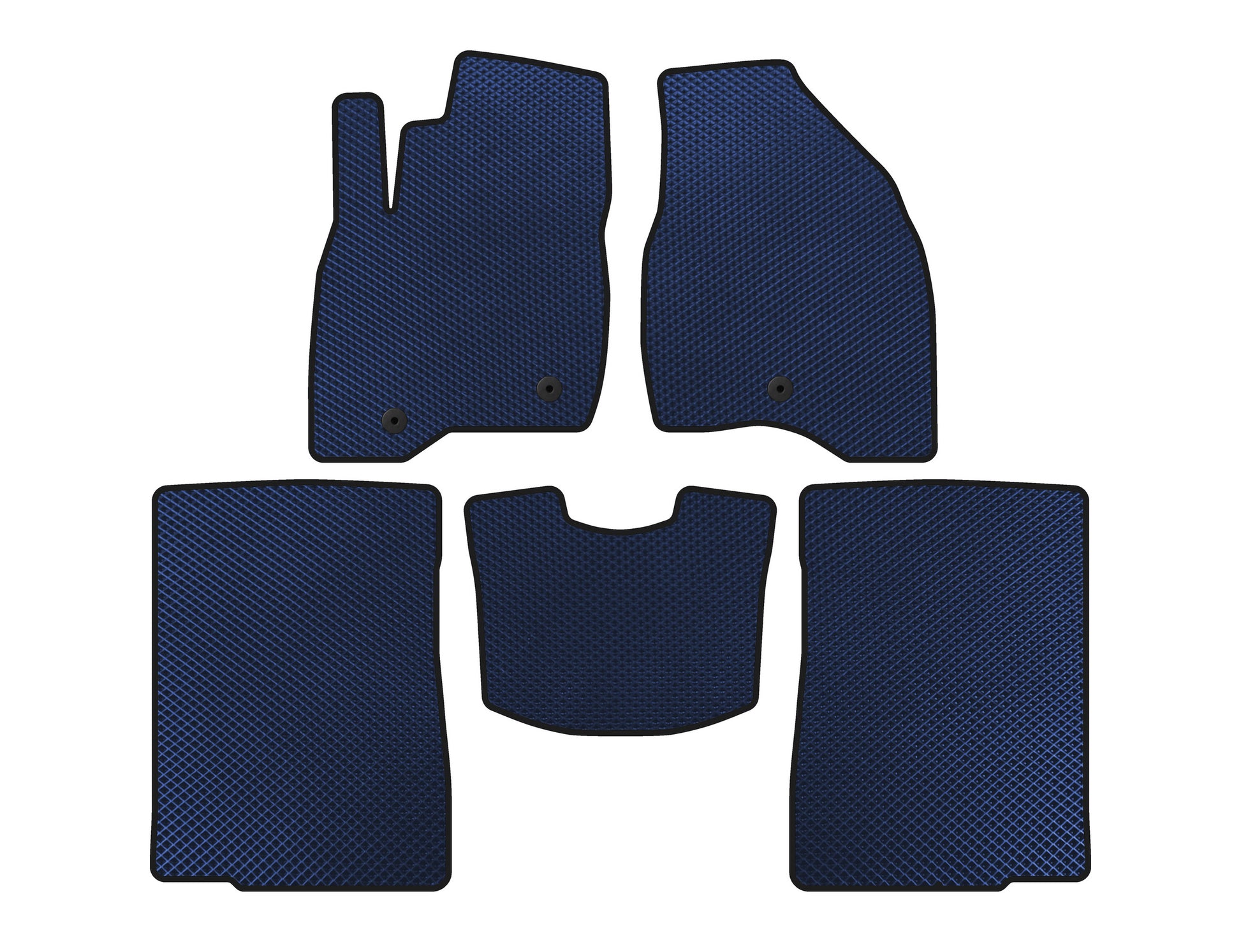 EVA Floor Mats (2015-2017, 2 Rows, 7-Seater, Blue) for Ford Explorer 2011-2019 - image 1