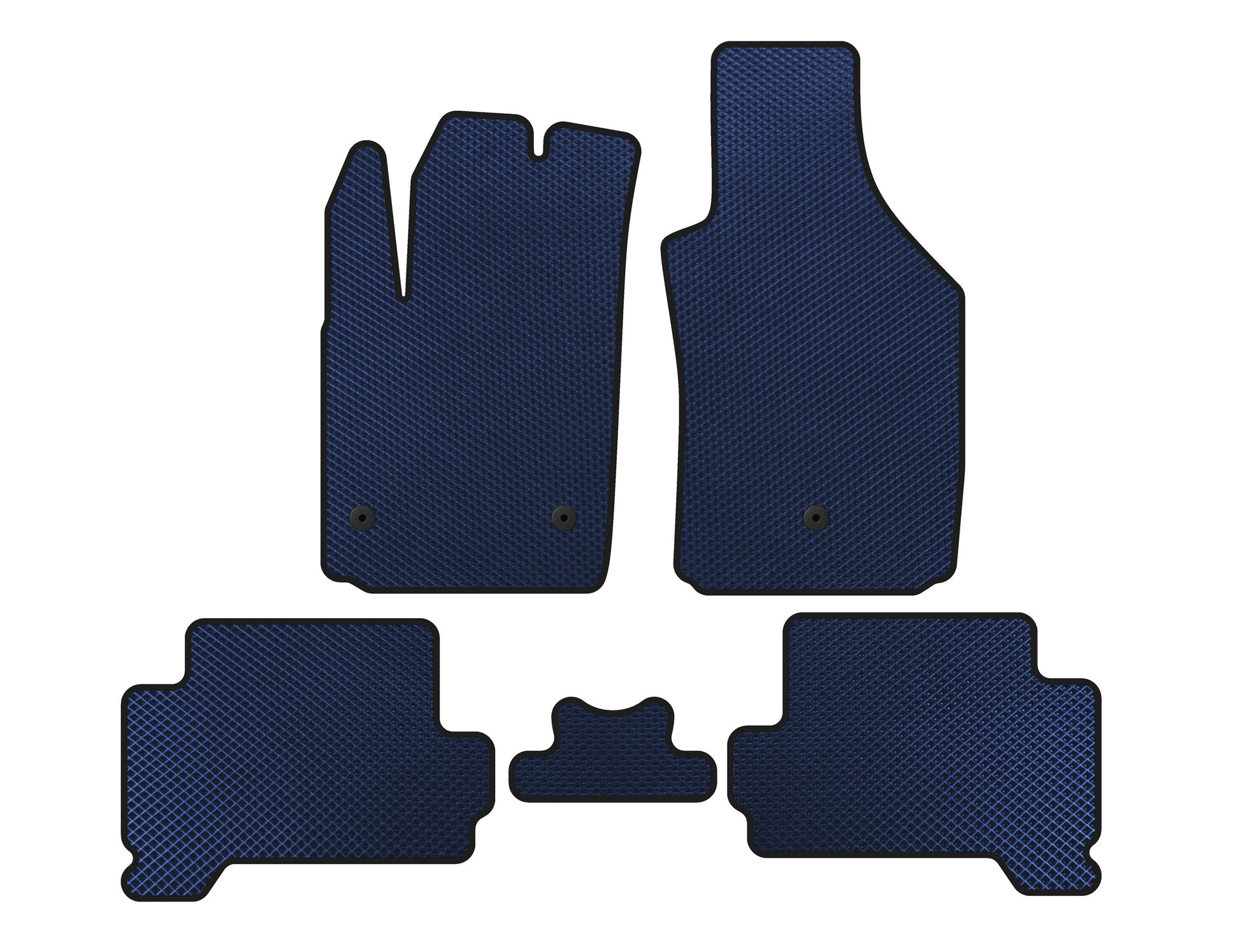 EVA Floor Mats (HB, Electric, Blue) for Fiat 500/500L 2013-2022 - image 1