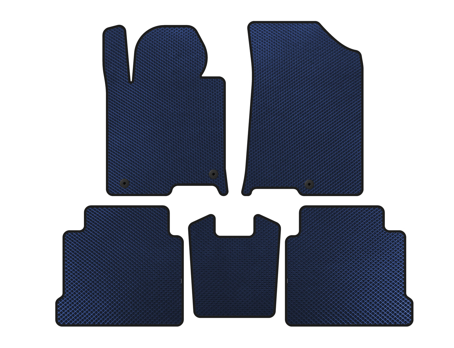 EVA Floor Mats (SD, Blue) for Hyundai Sonata LF 2014-2019 - image 1