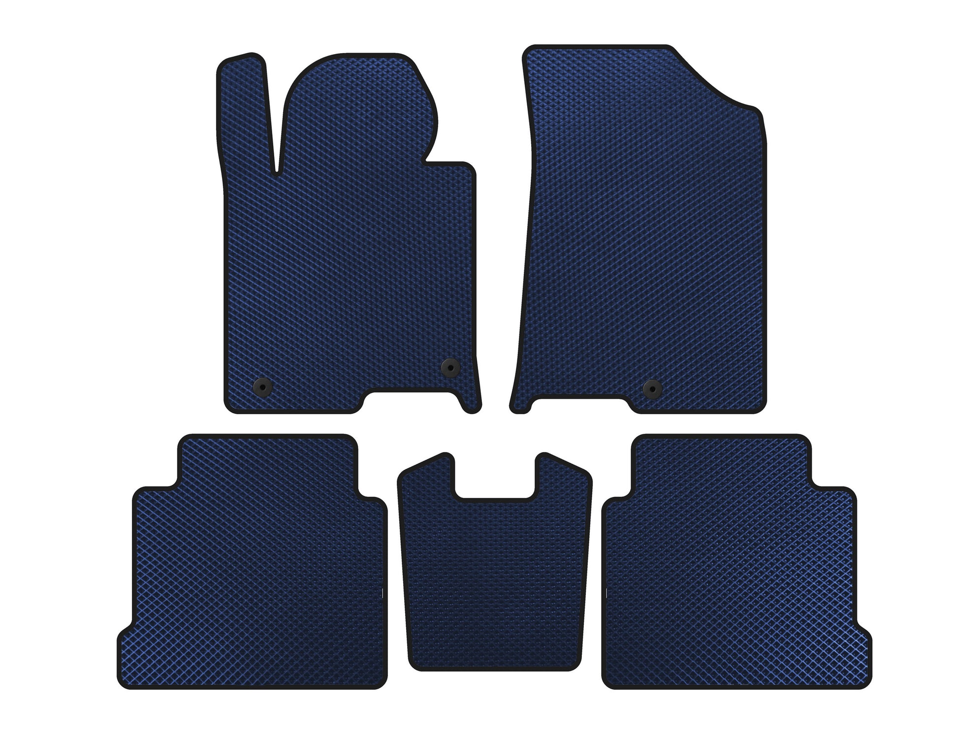 EVA Floor Mats (SD, Blue) for Hyundai Sonata LF 2014-2019 - image 1
