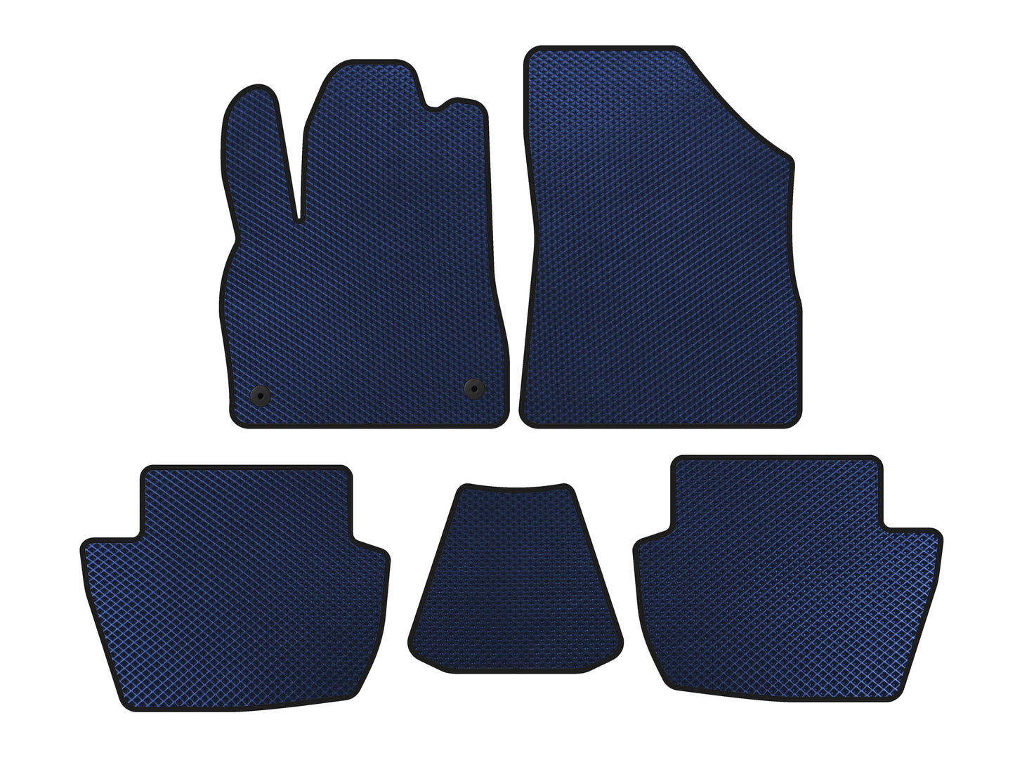 EVA mats (HB, Hybrid/automatic transmission, Blue) for Citroen DS-5 - image 1