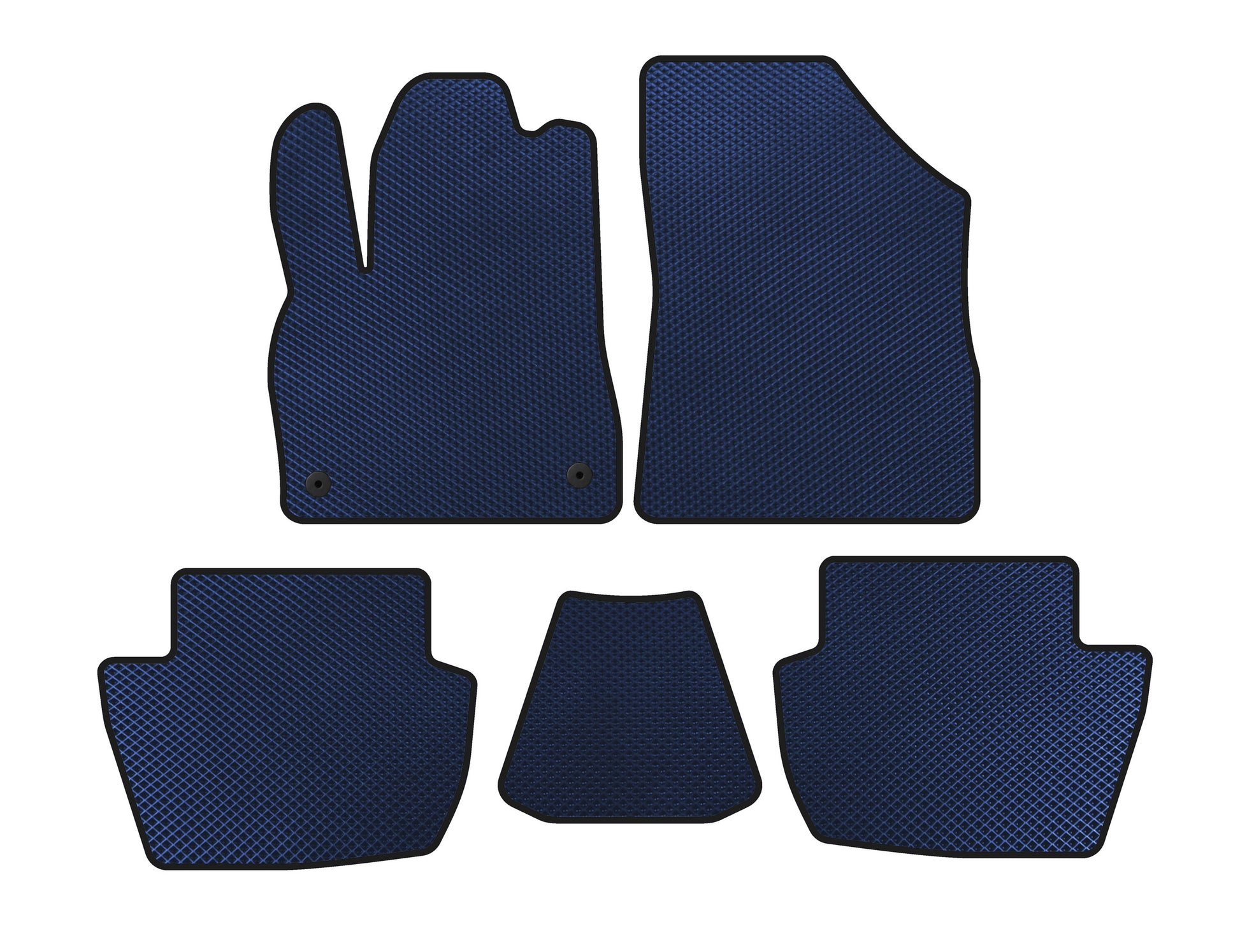 EVA mats (HB, Hybrid/automatic transmission, Blue) for Citroen DS-5 - image 1