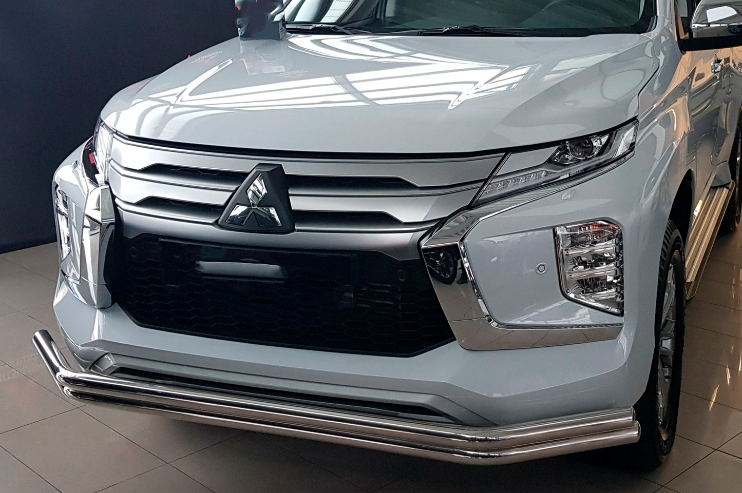 Front Bar F3-60 (2020+, Stainless Steel) for Mitsubishi Pajero Sport 2015- - image 1