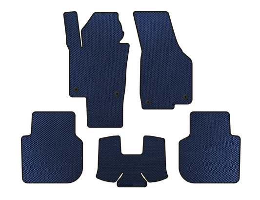 EVA Floor Mats (2015-2019, SD, Blue) for Volkswagen Passat B8 2015-2023 - image 1