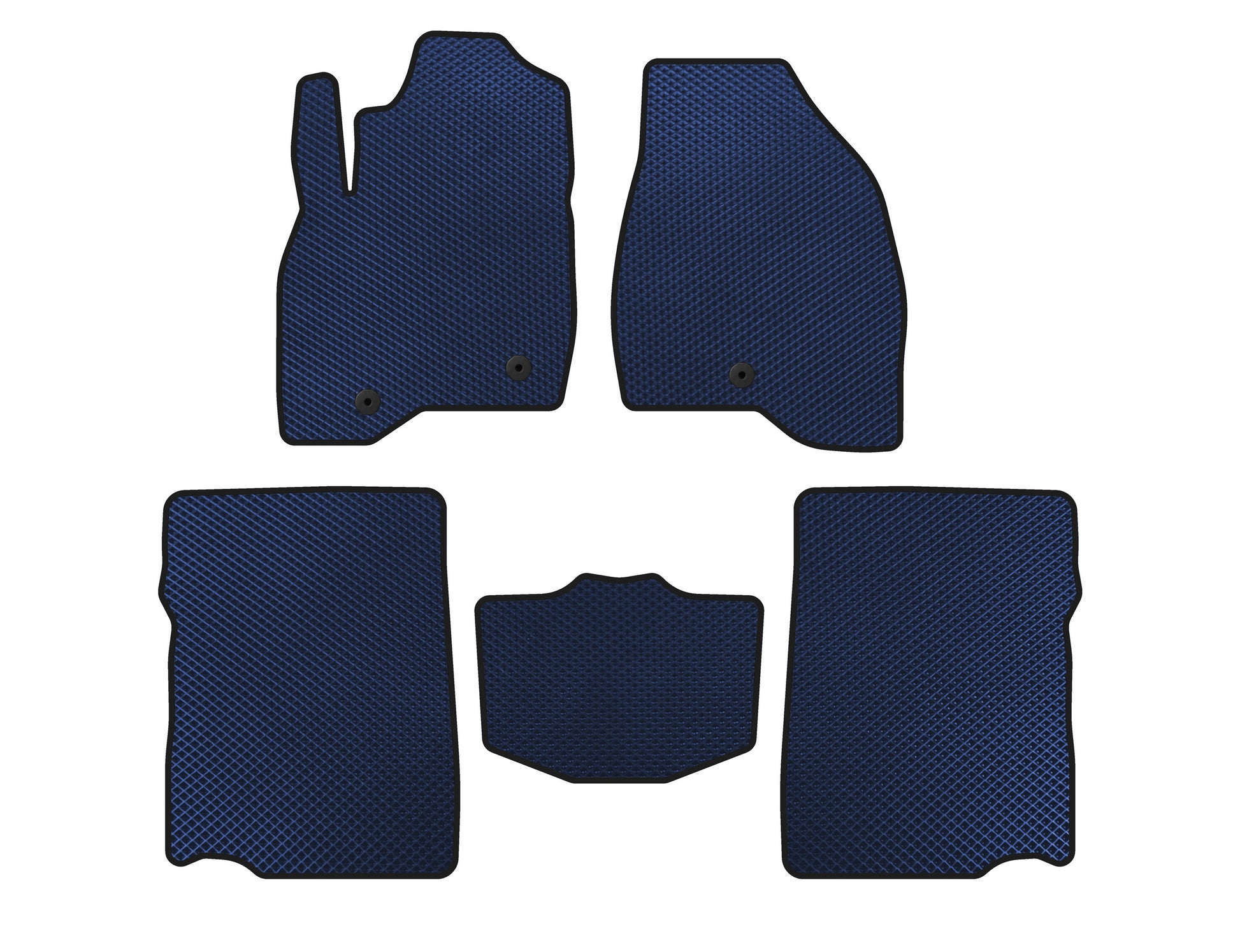 EVA Floor Mats (2017-2019, 2nd Row, 7-Seater, Blue) for Ford Explorer 2011-2019 - image 1