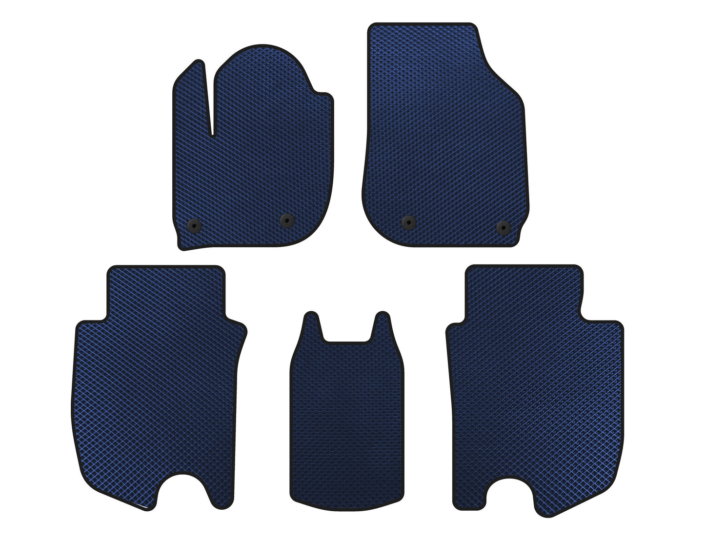 EVA Floor Mats (HB, Hybrid, Blue) for Honda FIT/Jazz 2014- - image 1