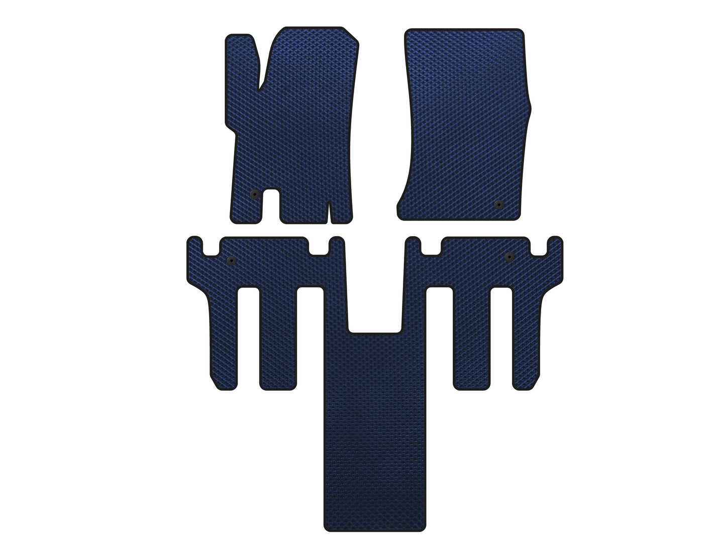 EVA Floor Mats (2 Rows, Blue) for Ssang Yong Rodius - image 1