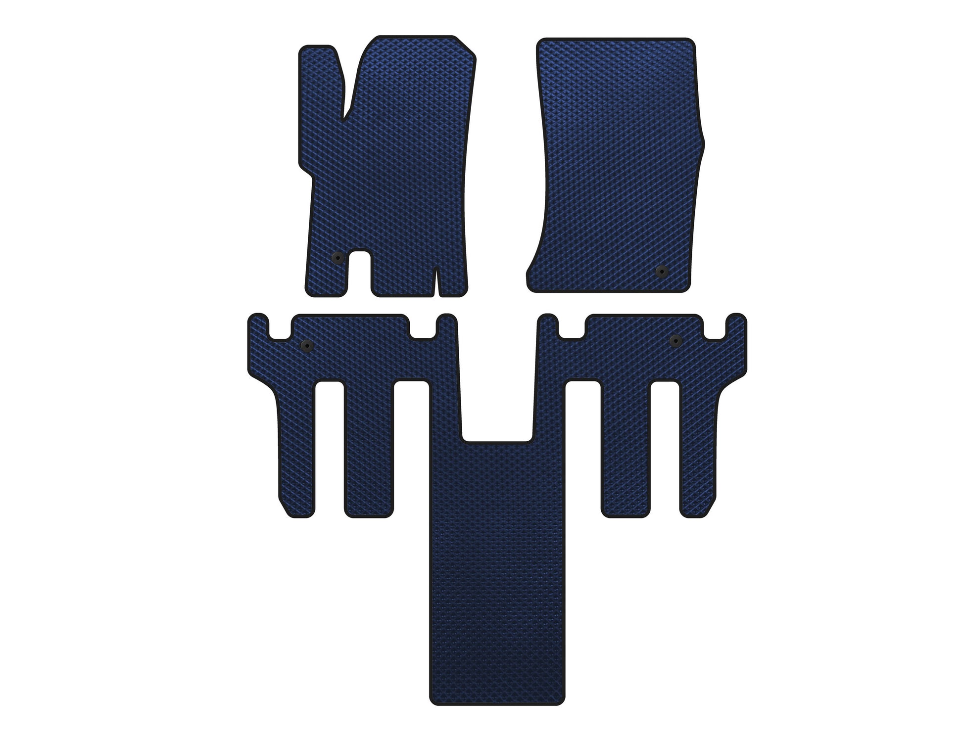 EVA Floor Mats (2 Rows, Blue) for Ssang Yong Rodius - image 1