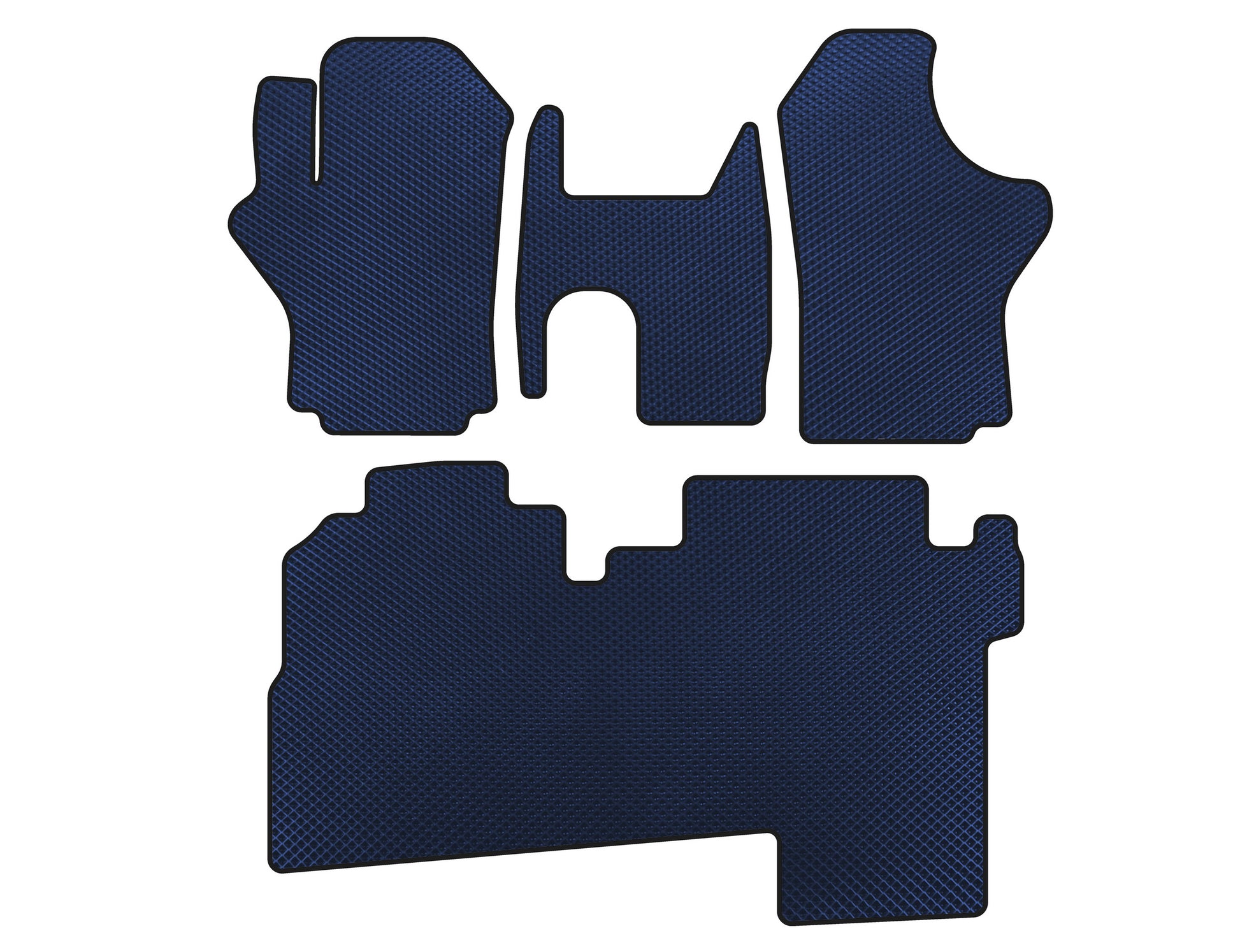 EVA Floor Mats (2004-2007, 2 Rows, 8-Seater, Blue) for Hyundai H200, H1, Starex 1998-2007 - image 1