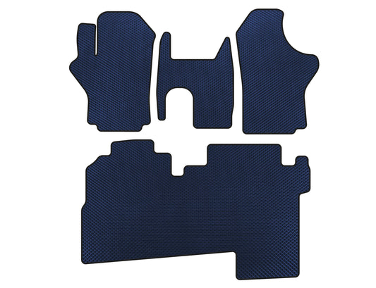 EVA Floor Mats (2004-2007, 2 Rows, 8-Seater, Blue) for Hyundai H200, H1, Starex 1998-2007 - image 1