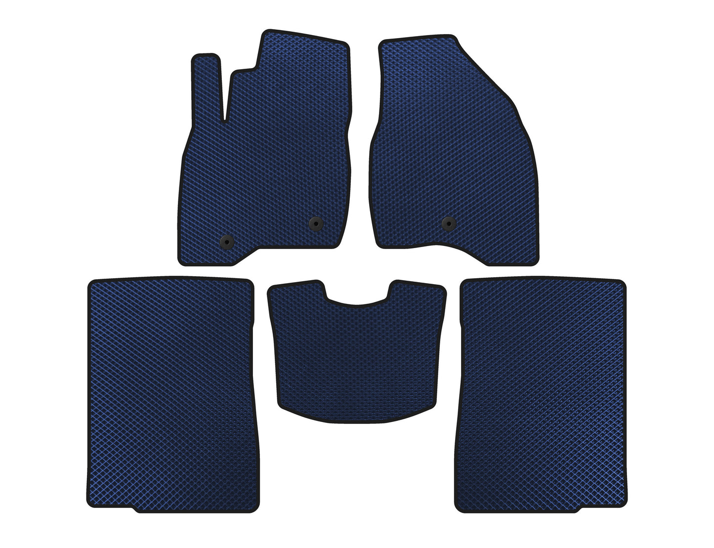 EVA Floor Mats (2015-2017, 2 Rows, 7-Seater, Blue) for Ford Explorer 2011-2019 - image 1