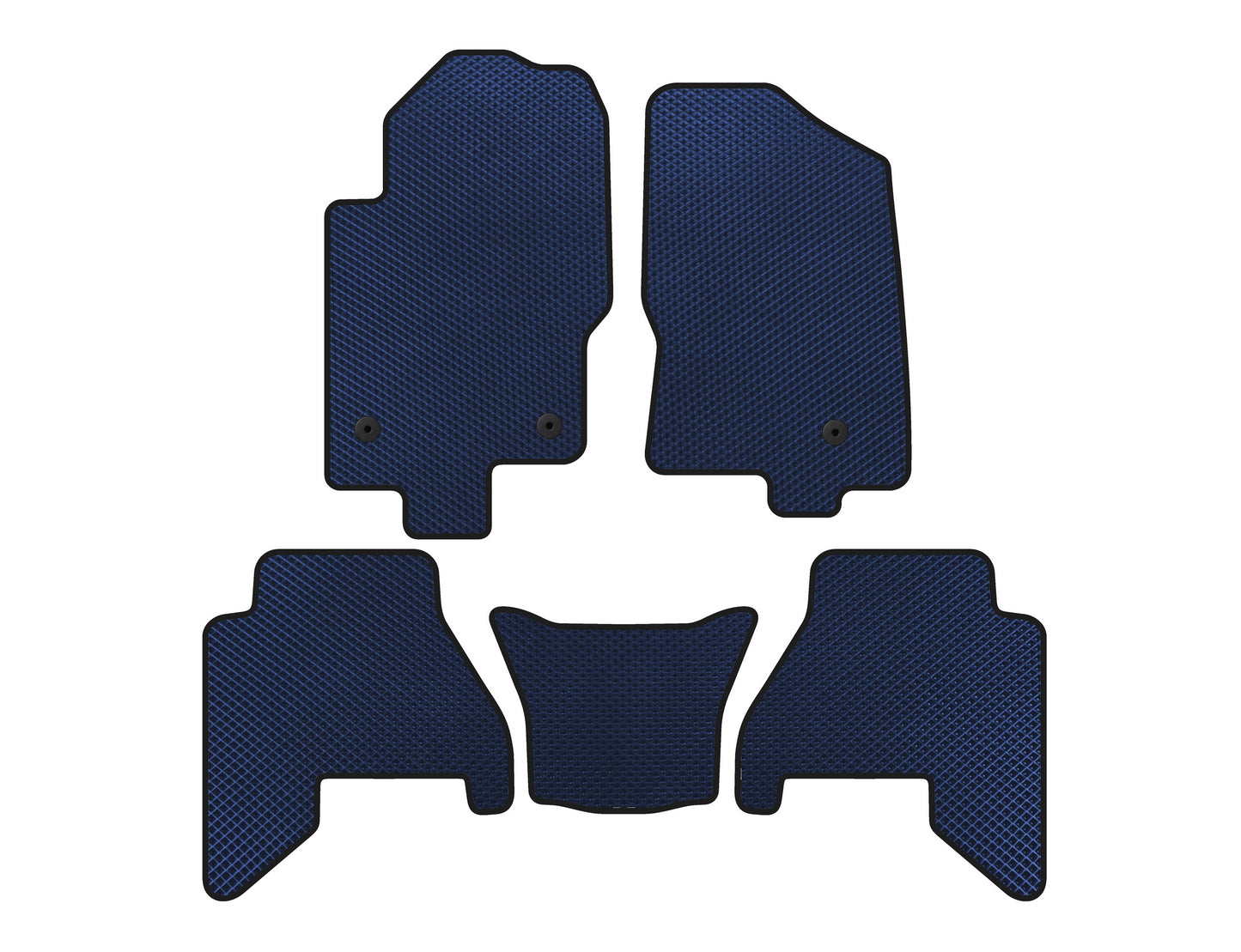 EVA V2 Floor Mats (2 Rows, Blue) for Nissan Pathfinder R51 2005-2014 - image 1