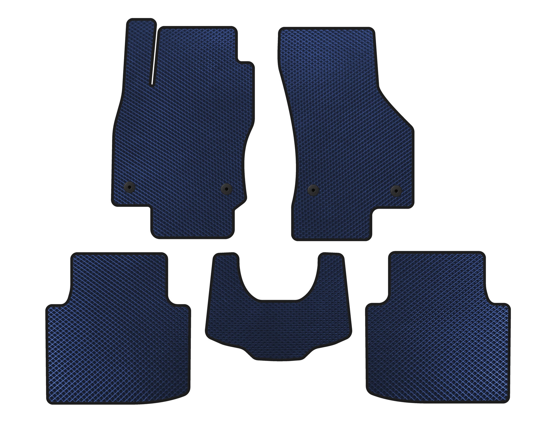 EVA Floor Mats (with Paw, Blue) for Skoda Superb 2015-2024 - image 1