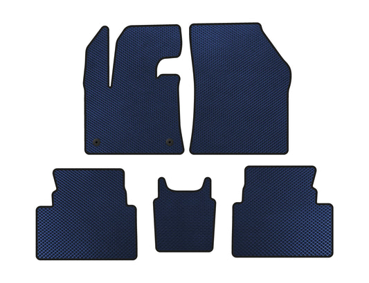 EVA Floor Mats (Floor-Mounted Gas Pedal, Blue) for Citroen C5 Aircross 2017- - image 1