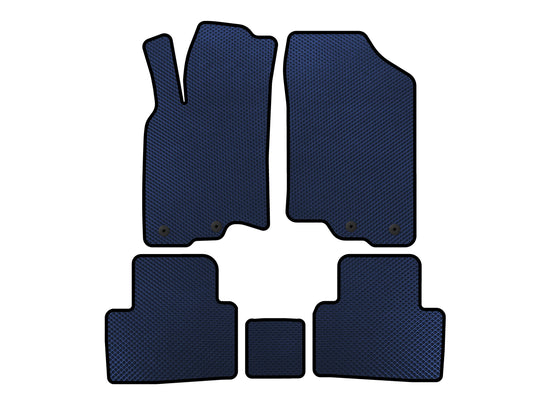 EVA Floor Mats (HB, Hybrid, Blue) for Honda Insight II 2009-2014 - image 1