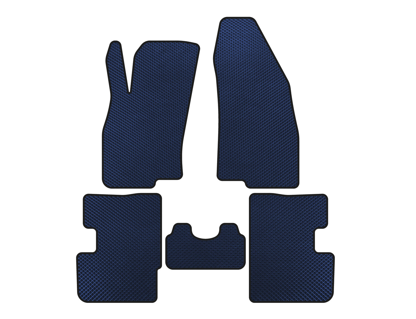 EVA Floor Mats (2011-2018, HB, 3-Door, Blue) for Fiat Punto Grande/EVO 2006-2018 - image 1