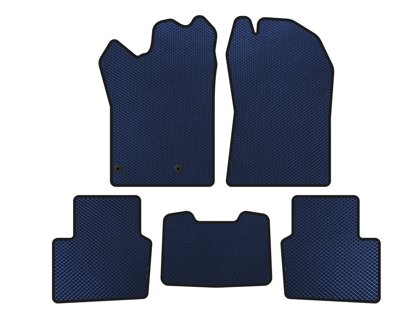 EVA Floor Mats (Hybrid, Blue) for Nissan Qashqai 2021- - image 1