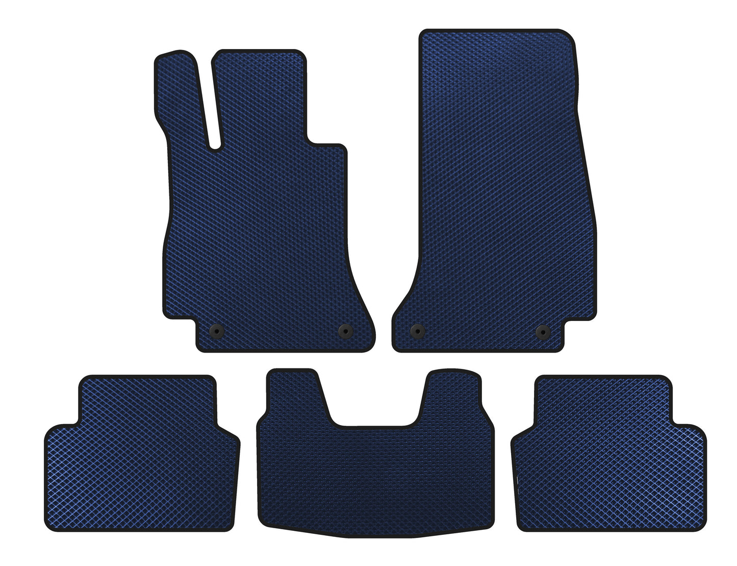 EVA Floor Mats (SD, Blue) for Mercedes E-сlass W213 2016-2023 - image 1