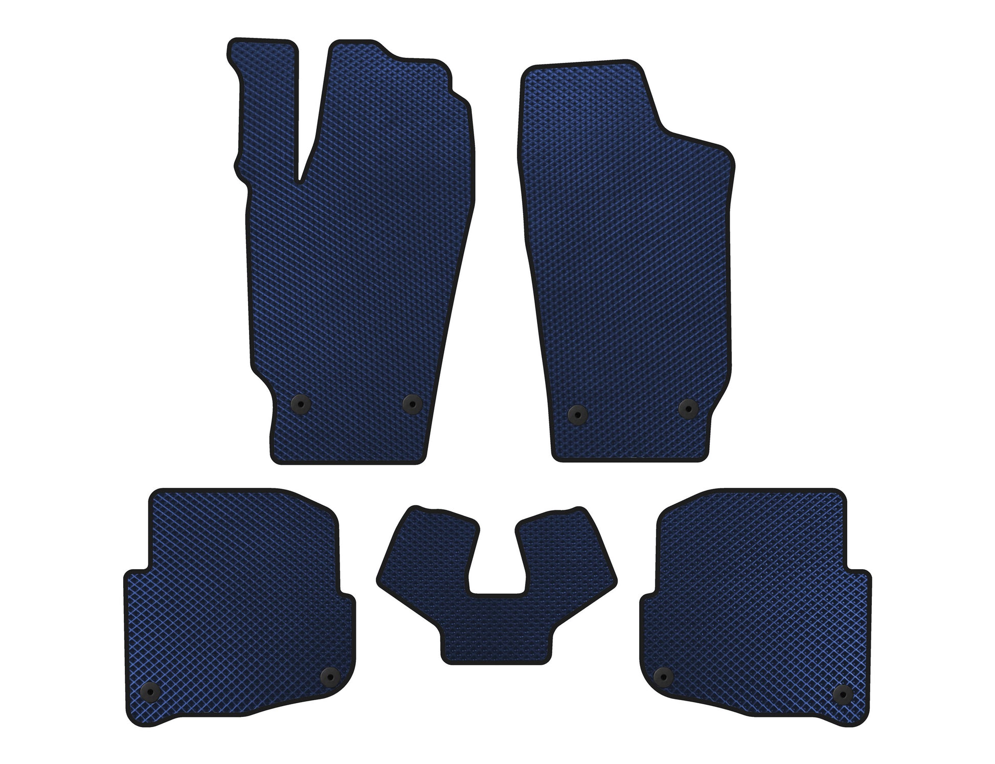 EVA Floor Mats (SD, Blue) for Skoda Fabia 2000-2007 - image 1