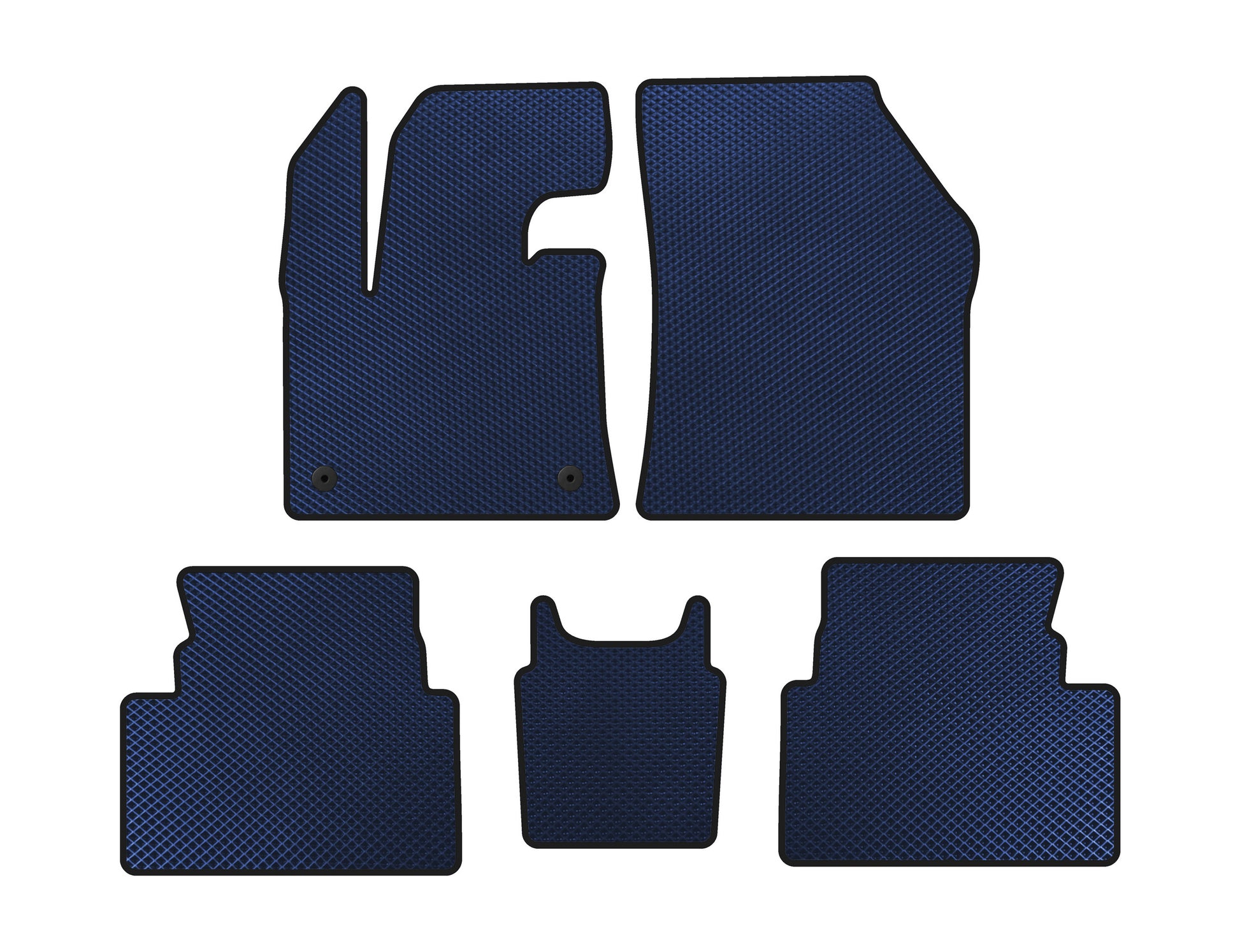 EVA Floor Mats (Floor-Mounted Gas Pedal, Blue) for Citroen C5 Aircross 2017- - image 1