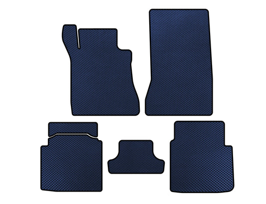 EVA Floor Mats (SD, Short Base, Blue) for Mercedes S-сlass W126 1979-1991 - image 1