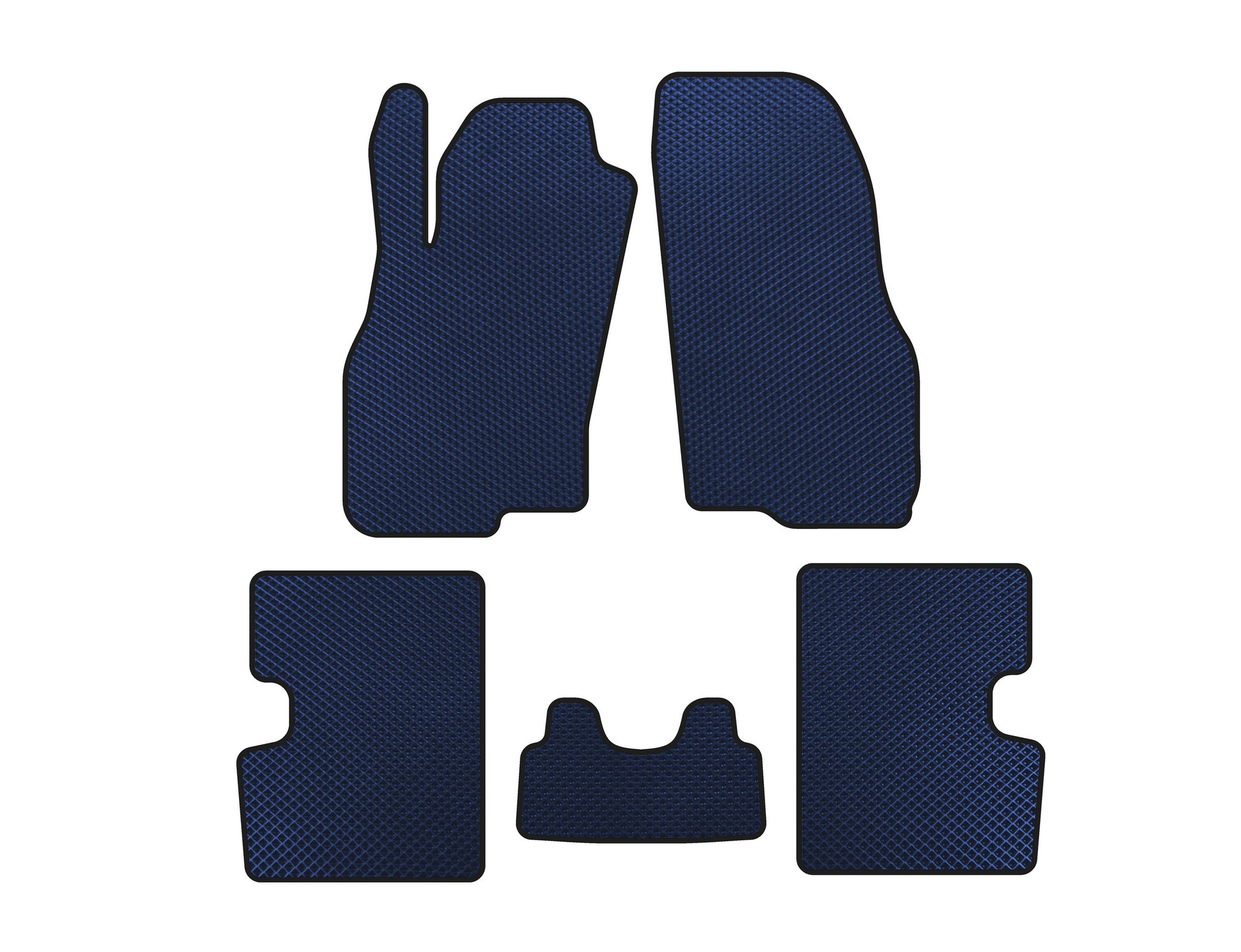EVA Floor Mats (HB, 5-Door, Pre-Facelift, Blue) for Fiat Punto Grande/EVO 2006-2018 - image 1