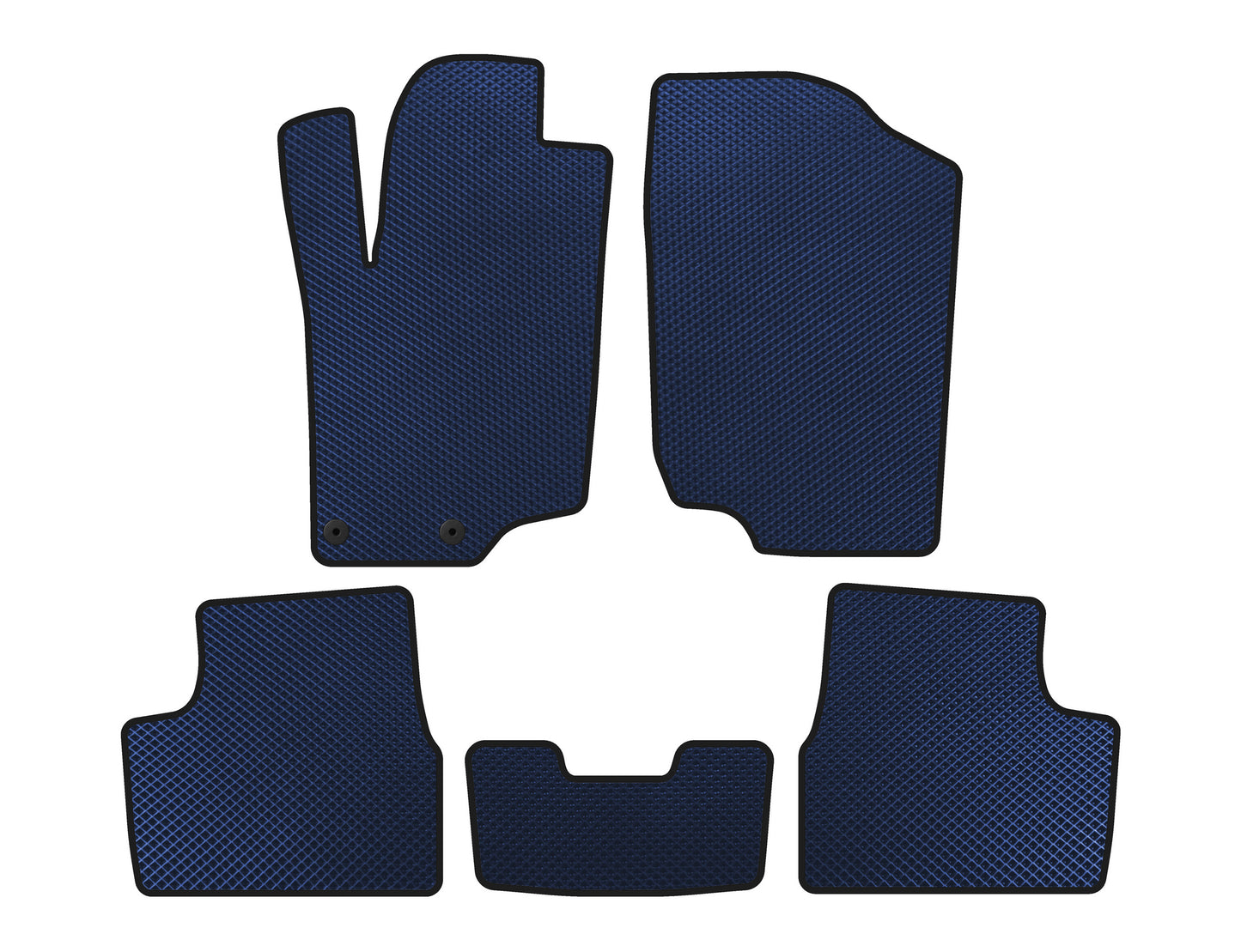 EVA Floor Mats (HB, 5-Door, Blue) for Peugeot 207 2006-2014 - image 1