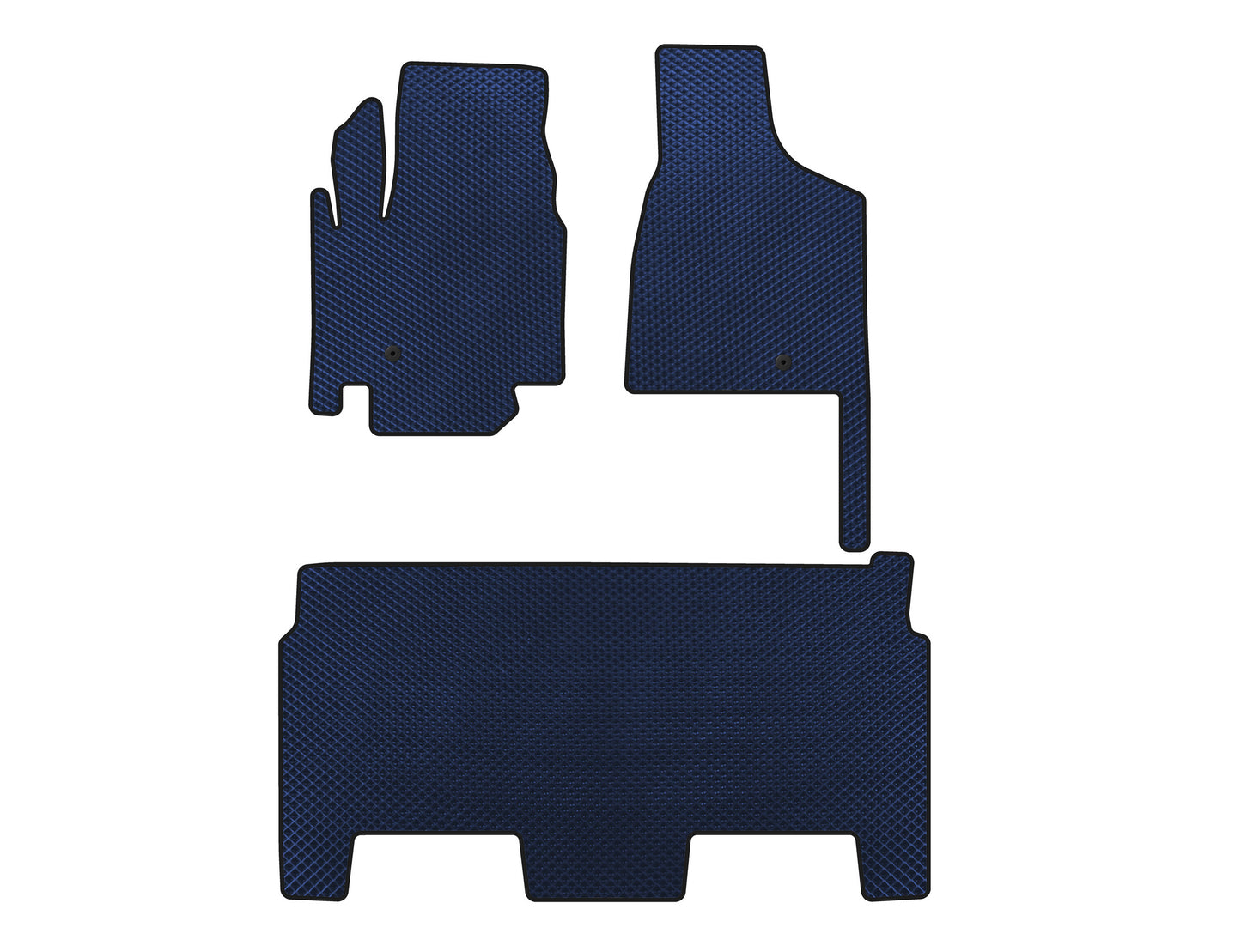 EVA Mats (2008-2020, 2 Rows, 8-Seater/SXT Trim, Blue) for Dodge Grand Caravan V 2008-2020 - image 1