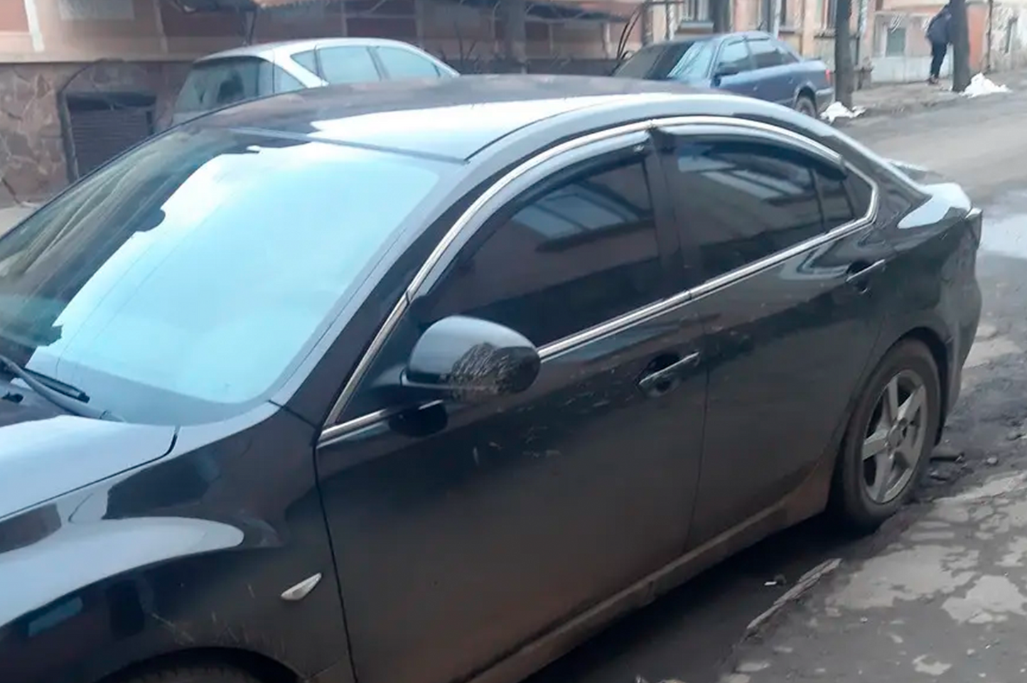 Window Deflectors with Chrome Trim SD (4 pcs, HIC) for Mazda 6 2008-2012 - image 1