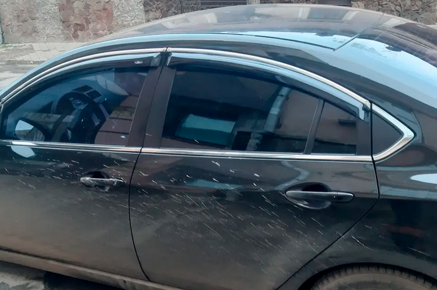 Window Deflectors with Chrome Trim SD (4 pcs, HIC) for Mazda 6 2008-2012 - image 2