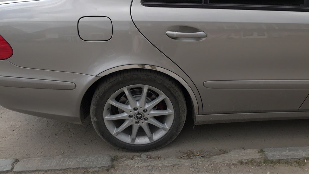 Fender flares (4 pcs, stainless steel) for Mercedes E-сlass W211 2002-2009 - image 3