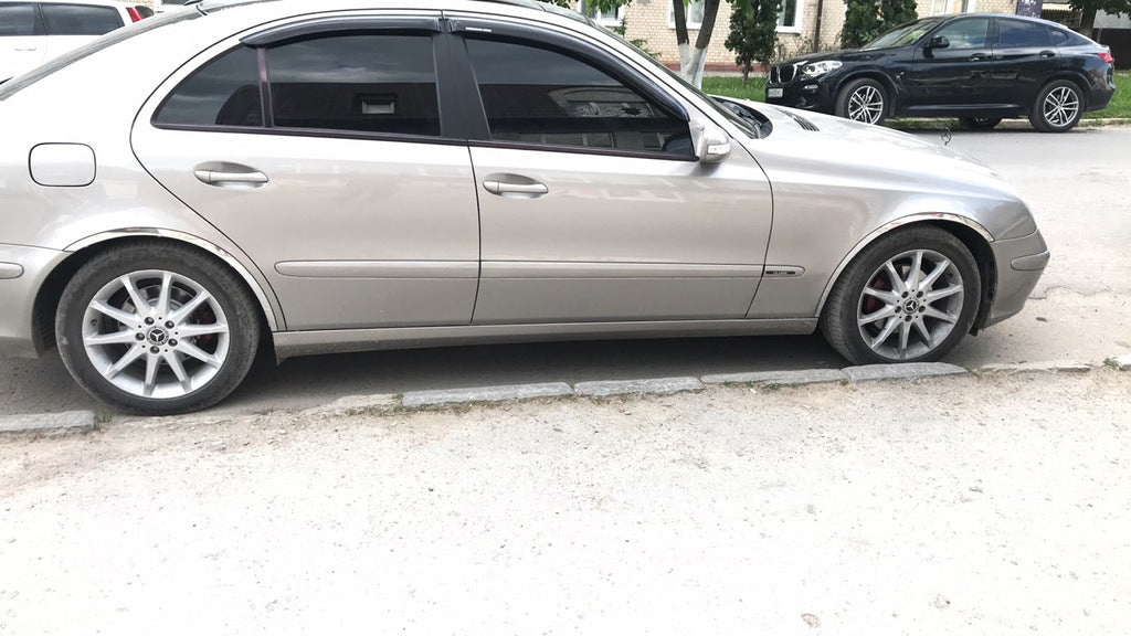 Fender flares (4 pcs, stainless steel) for Mercedes E-сlass W211 2002-2009 - image 4